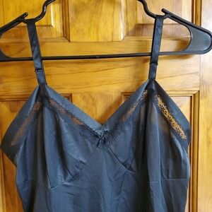 Vintage Lorraine Slip Dress Sz Tall 36 Full Midi Silky
